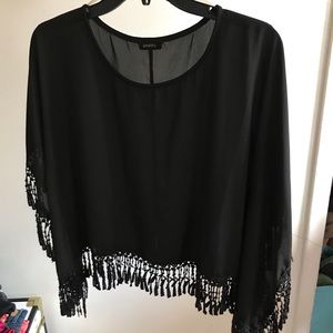 Black Crop blouse